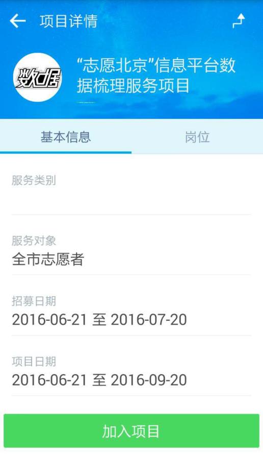 中国志愿app：项目信息